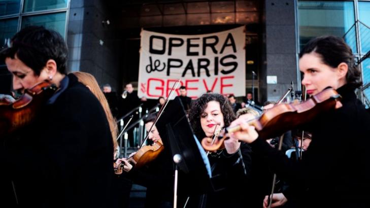 Sour notes for Macron from striking Paris Opera musicians