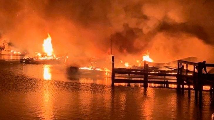 Multiple fatalities reported after massive fire destroys 35 boats