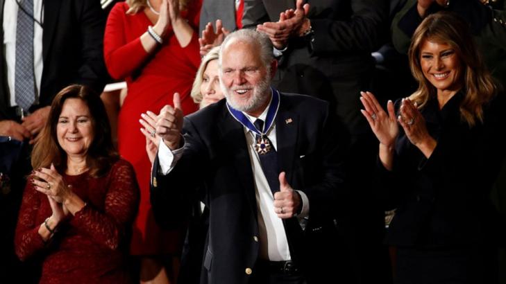 Radio host Limbaugh awarded Presidential Medal of Freedom