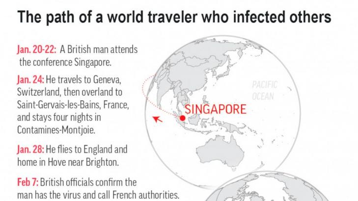 British traveler with the new virus may have exposed dozens