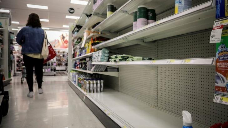 Panic buying leaves retailers scrambling to restock