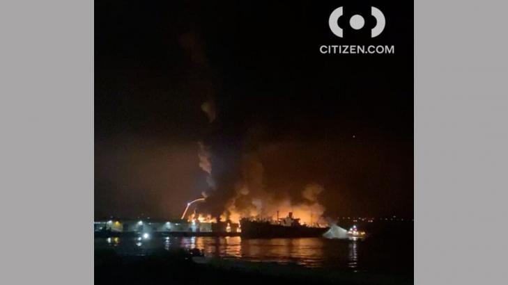 San Francisco firefighters battle large warehouse fire near Fisherman's Wharf