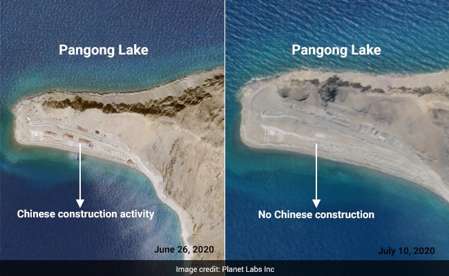 Partial Chinese Withdrawal From Fingers Area Along Pangong: Satellite Pics