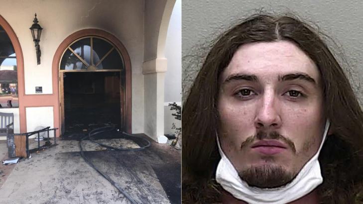Florida man crashes into church, sets it on fire with parishioners inside, sheriff says
