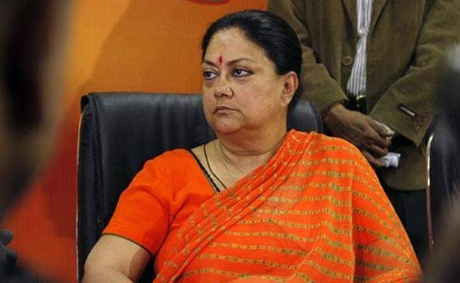 "Rajasthan People Are Paying For Congress Discord": BJP's Vasundhara Raje