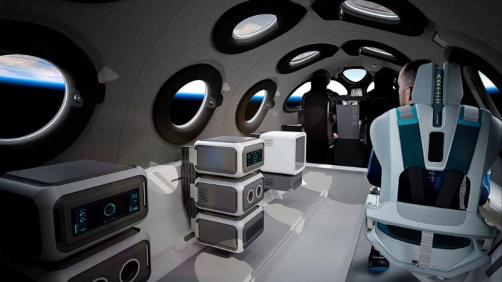 Virgin Galactic shows off passenger spaceship cabin interior