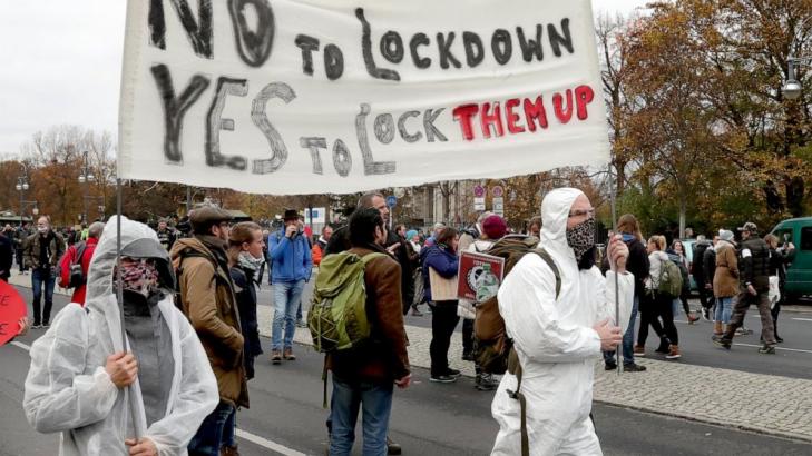 Berlin police forcefully disperse protest over virus rules