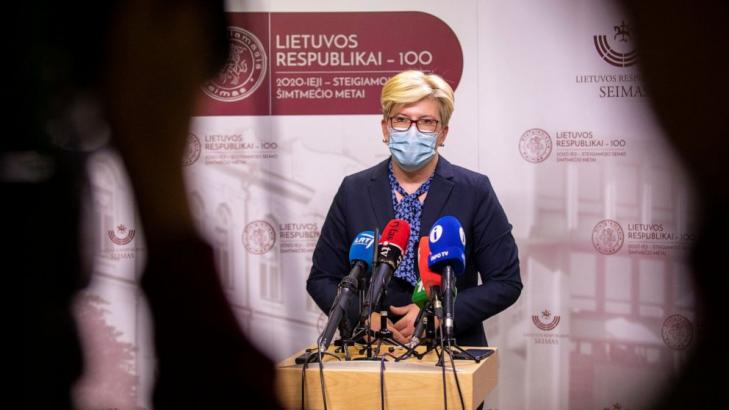 Lithuania's parliament OKs new PM, then closes due to virus