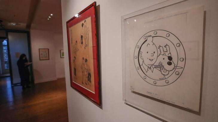 Rare Tintin comic book art set to sell for millions in Paris