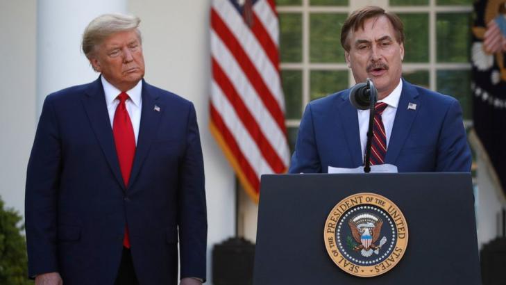 MyPillow Guy among the Trump acolytes picking up the torch