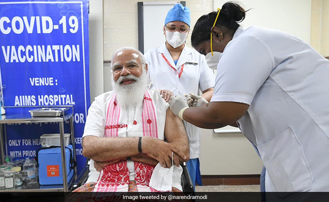 PM Modi's Message To India As He Takes First Shot Of Coronavirus Vaccine