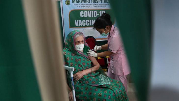AP PHOTOS: India's elderly leave isolation to get vaccinated