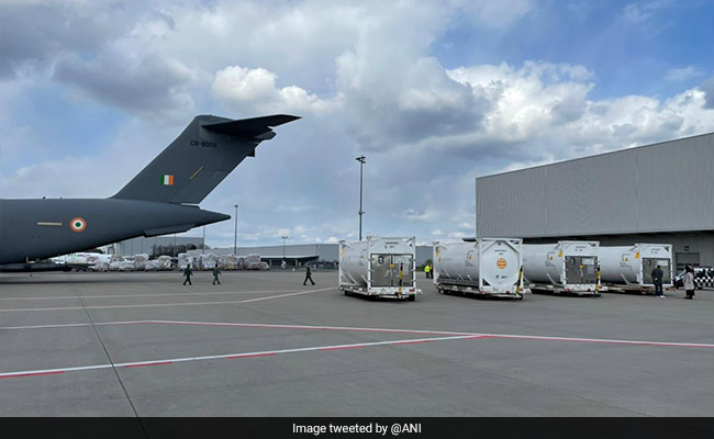 Indian Air Force Airlifts Oxygen Containers From Germany, UK