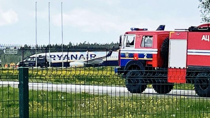 Ryanair flight forced to land in Belarus with top activist on board