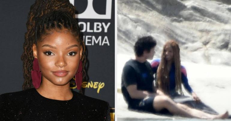 Attention, There Are Photos Of Halle Bailey On The "Little Mermaid" Live-Action Set