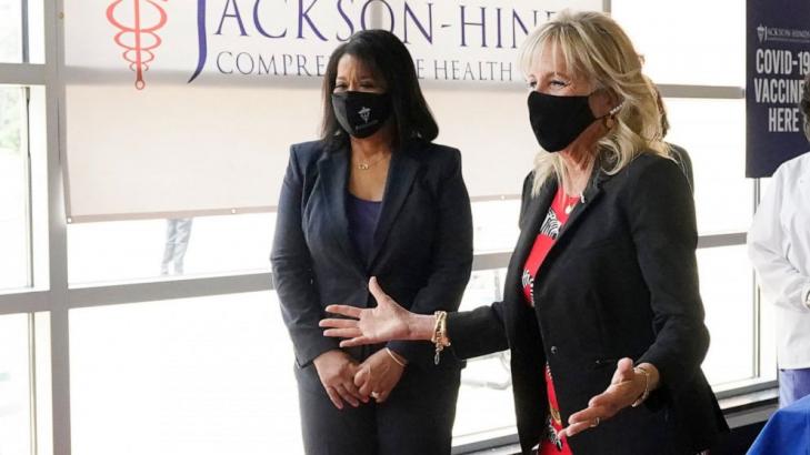 Jill Biden touts vaccine in poorly inoculated Mississippi