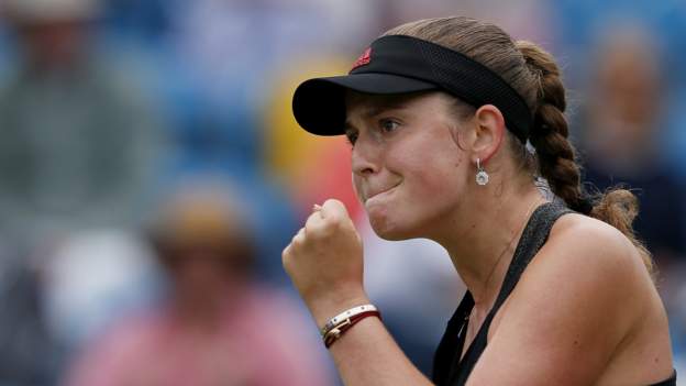 Eastbourne International: Jelena Ostapenko overcomes Anett Kontaveit in final as De Minaur takes men's title