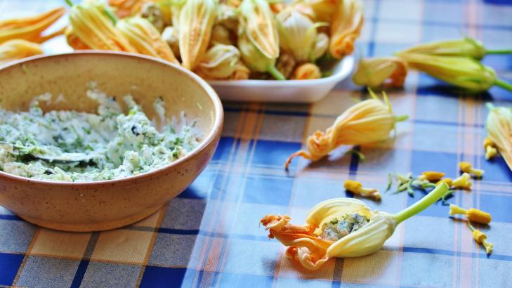 Stuff Leftovers Into Zucchini Blossoms