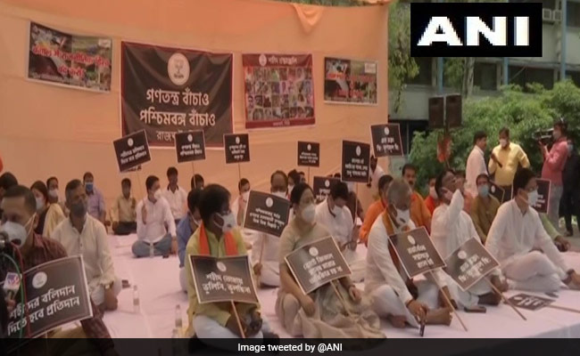 Bengal BJP Leaders Protest Against "Violence" Targeting Party Workers