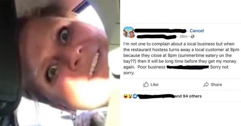 ‘Karen’ complains restaurant won’t serve her after closing, gets promptly obliterated in comments by locals (40 photos)