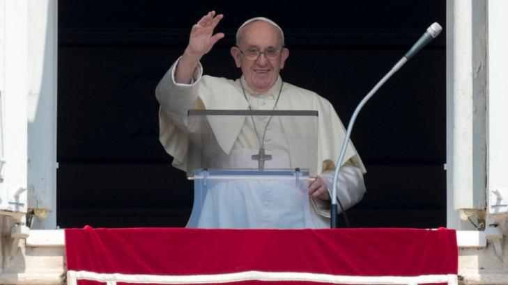 The Latest: Pope appears in video promoting vaccination