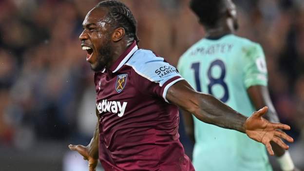 West Ham 4-1 Leicester City: Michail Antonio becomes Hammers' leading top-flight scorer