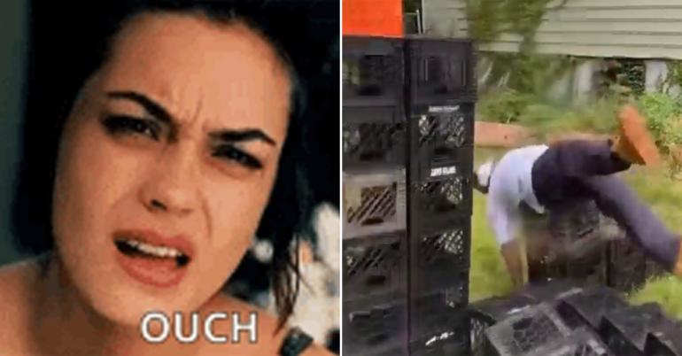 People are absolutely destroying themselves attempting to walk on milk crates in dumbest new viral trend
