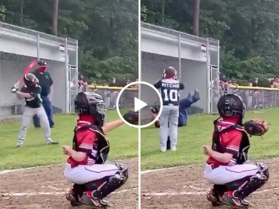 Screw the fences, this kid is swinging for heads! (Video)