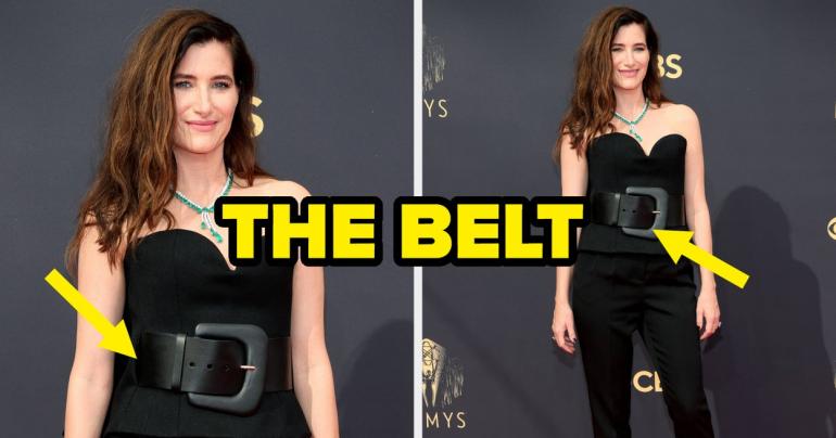 An Ode To Kathryn Hahn's Massive Belt On The 2021 Emmys Red Carpet
