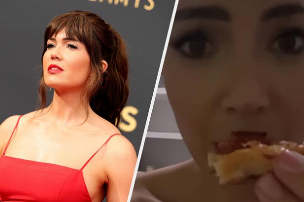 Mandy Moore's Post-Emmys Routine Consisted Of Eating Pizza In Her Pantry, And I Love It