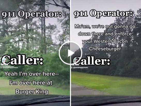 Karen calls 911 to get protection from the WRONG CHEESEBURGER??? (Video)
