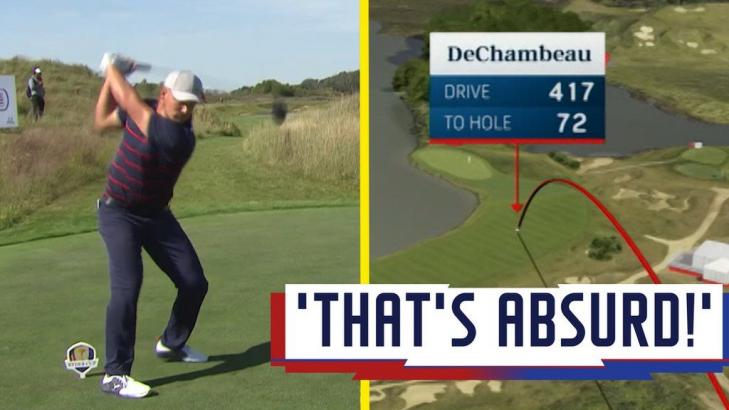 Ryder Cup: Bryson DeChambeau hits 'huge' 417-yard drive