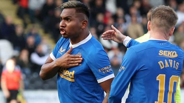 St Mirren 1-2 Rangers: Alfredo Morelos scored his 100th goal in Scottish football