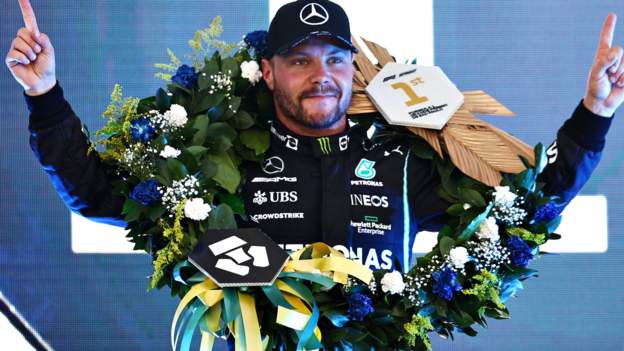 Sao Paulo Grand Prix sprint: Valtteri Bottas wins as Lewis Hamilton fights back