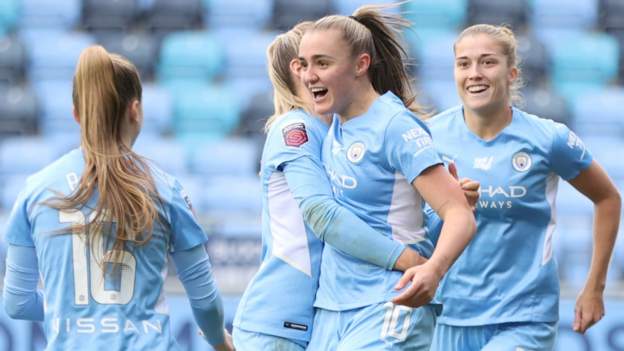 Manchester City 5-0 Aston Villa: Weir, Stanway, Raso & Hemp score for hosts