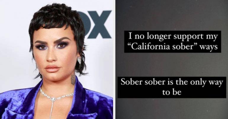 Demi Lovato Said They Are No Longer "California Sober" And Will Now Be Fully Sober