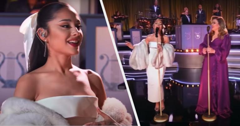 Ariana Grande And Kelly Clarkson Have A New Christmas Song And They Just Sang It Live For The First Time