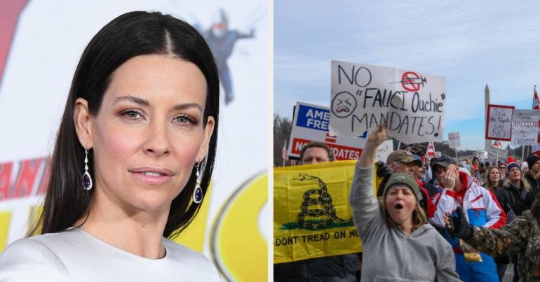 Evangeline Lilly Attended An Anti-Vaccination Rally In DC