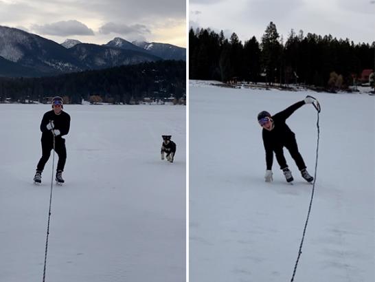 Canadian waterskier givin’ her a rip there, bud! (Video)