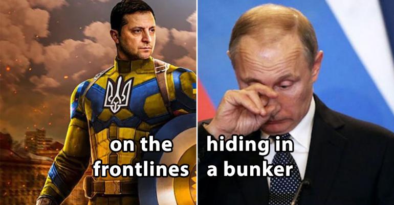 The bravery of Ukraine and the cowardice of Putin summed up in meme form (27 photos)