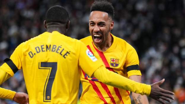 Real Madrid 0-4 Barcelona: Pierre-Emerick Aubameyang scores twice in El Clasico