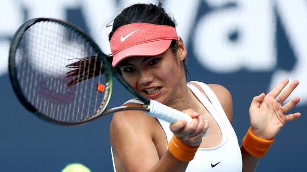 Miami Open: Emma Raducanu loses in second round as Heather Watson advances