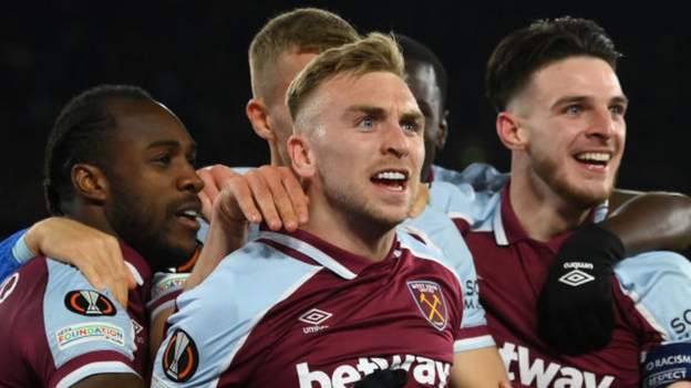 West Ham 1-1 Lyon: 10-man Hammers hold on for Europa League quarter-final first-leg draw