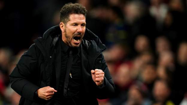 Manchester United fined after fans throw objects at Atletico Madrid's Diego Simeone