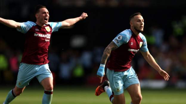 Watford 1-2 Burnley: Two late goals lift Clarets five points clear of relegation zone