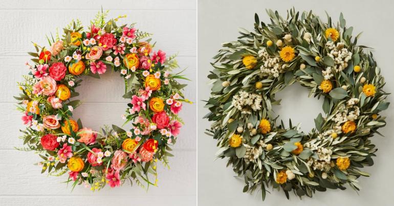 9 Summer Wreaths That Will Add a Pop of Color to Your Home