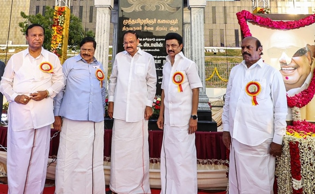 "Iconic Leader": Vice President On Late M Karunanidhi At Statue Unveiling