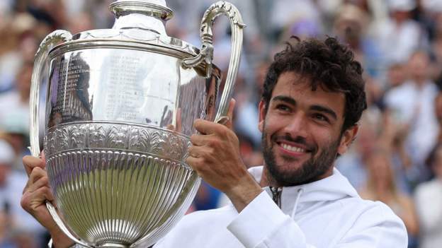 Queen's: Matteo Berrettini beats Filip Krajinovic to retain title