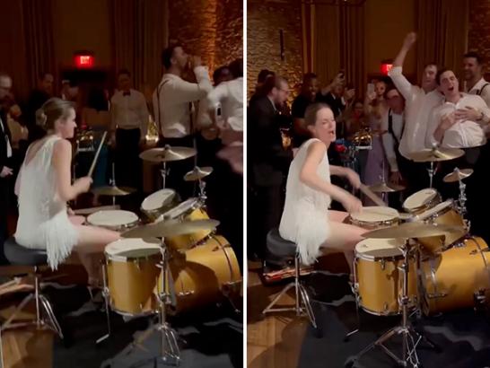 Why hire a wedding band when you’ve got a bride like this… (Video)