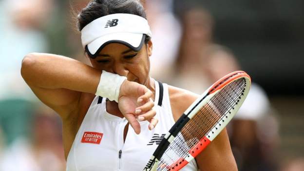 Wimbledon: Heather Watson's hopes of first major quarter-final ended by Jule Niemeier